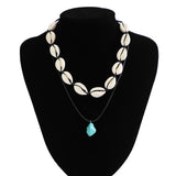 Boho Shell Chain Necklace Geometric Choker Men's Jewelry
