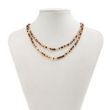 Boho Double Layered Acrylic Seed Bead Chain Clavicle Necklace