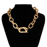 Punk Metal O-Chain Choker Necklace for Women