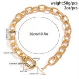 Punk Metal O-Chain Choker Necklace for Women