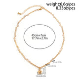 Star Chain Necklace Metal Star Pendant Women's Jewelry Gift