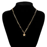 Star Chain Necklace Metal Star Pendant Women's Jewelry Gift