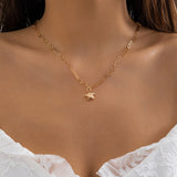 Star Chain Necklace Metal Star Pendant Women's Jewelry Gift