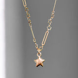 Star Chain Necklace Metal Star Pendant Women's Jewelry Gift