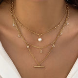 Bohemian Crystal Bead Pendant Necklace