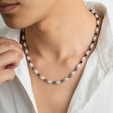Crystal Beads Choker Punk Necklace Men