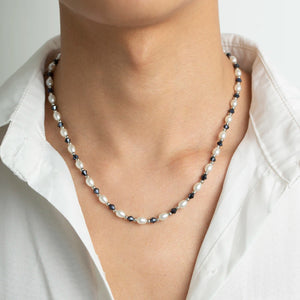 Crystal Beads Choker Punk Necklace Men