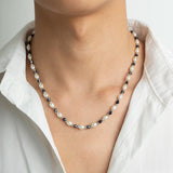 Crystal Beads Choker Punk Necklace Men