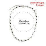 Crystal Beads Choker Punk Necklace Men