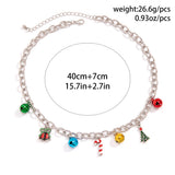 Metal Bell Pendant Necklace Women's Christmas Jewelry Gift