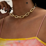 Chunky Link Chain Necklace for Women Men Goth Punk Acrylic Thick Neck Chains
