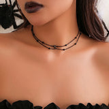 Gothic Metal Chain Clavicle Necklace Halloween Party Jewelry