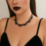 Gothic Butterfly Chain Necklace Punk Choker Cosplay Jewelry