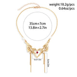 Gothic Heart Necklace Liquid Metal Choker Women's Jewelry