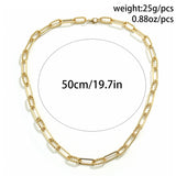 Gothic Creative Twisted Chain O-shaped Short Necklace Punk Thick Metal Clavicle