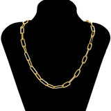 Gothic Creative Twisted Chain O-shaped Short Necklace Punk Thick Metal Clavicle