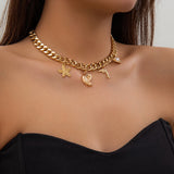 Gothic Metal Shell Whale Pendant Necklace Punk Chain Clavicle Beach