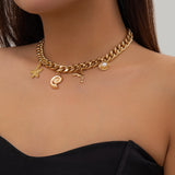 Gothic Metal Shell Whale Pendant Necklace Punk Chain Clavicle Beach