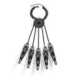 Gothic Halloween Dark Hollow Pattern Long Nail Chain Bracelet