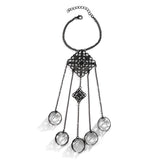 Gothic Hollow Metal Pattern Chain Bracelet Punk Halloween Cosplay Jewelry