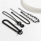 Gothic Metal Paint Chain Bracelet Layer Buckle Bracelet For Women