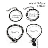 Gothic Metal Paint Chain Bracelet Layer Buckle Bracelet For Women