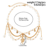 Gothic Metal Snake Pendant Clavicle Necklace Punk Pearl Chain Mesh Tassel Neckla