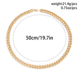 Gothic Metal Thick Chain Short Necklace Men's Jewelry