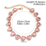 Heart Rhinestone Choker Necklace for Women