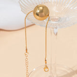 Fine Snake Chain Bracelet Exaggerated Big Ball Bangle
