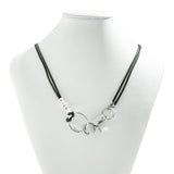 Minimalist Leather Wax Clavicle Necklace Men's Casual Metal Buckle Necklace