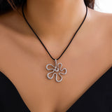 Geometric Flower Pendant Necklace Choker Party Jewelry