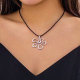 Geometric Flower Pendant Necklace Choker Party Jewelry