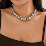Irregular Acrylic Ball Bead Chain Short Necklace Women's Choker