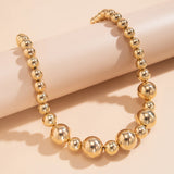 Irregular Acrylic Ball Bead Chain Short Necklace Women's Choker