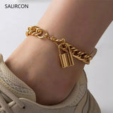 Punk Link Chain Anklets for Women Men Foot Ankle Bracelet