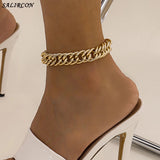 Punk Link Chain Anklets for Women Men Foot Ankle Bracelet