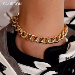 Punk Link Chain Anklets for Women Men Foot Ankle Bracelet