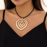 Liquid Heart Pendant Necklace Choker Women's Jewelry Gift