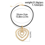 Liquid Heart Pendant Necklace Choker Women's Jewelry Gift