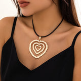 Liquid Heart Pendant Necklace Choker Women's Jewelry Gift