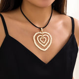 Liquid Heart Pendant Necklace Choker Women's Jewelry Gift