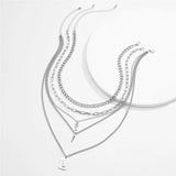 Punk Multilayer Chains Chunky Necklace Set