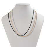 Punk Layered Box Chain Necklace Men's Clavicle Statement Jewelry