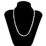 Baroque Pearl Chain Choker Necklace Elegant Beaded Wedding Jewelry