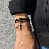 Multi-layer Rope Chain Bracelet Cross Pendant Bracelet