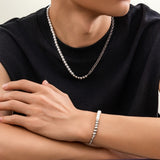 Pearl Metal Chain Clavicle Necklace Gothic Bead Chain Necklace