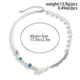 Irregular Crushed Stone Chain Choker Punk Pearl Clavicle Necklace