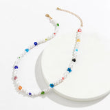 Y2K Colorful Acrylic Flower Choker Necklace