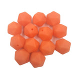 Salmon Icosahedron Silicone Bead for DIY Keychain Bracelet Necklace